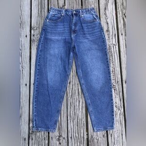 NWOT Ladies L 31 WAX JEAN COLLECTION Denim Barrel Leg Mom Baggy Loose Jeans Pant